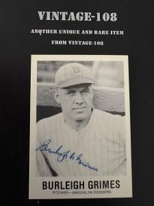 1980 TCMA #97 Burleigh Grimes HOF Autograph Card