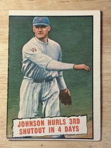 1961 Topps Walter Johnson Baseball Card #409