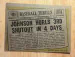 1961 Topps Walter Johnson Baseball Card #409