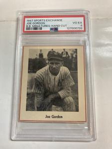 1947 Joe Gordon Miniature PSA 4 Sports Card
