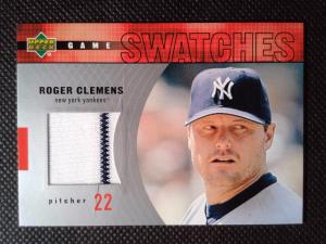 2002 Upper Deck Roger Clemens Pinstripe Jersey Card