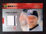 2002 Upper Deck Roger Clemens Pinstripe Jersey Card