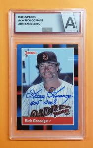 1988 Donruss "Goose" Gossage Autographed Card Yankees
