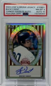 Bucky Dent Autographed Card - 2024 Leaf Yankees