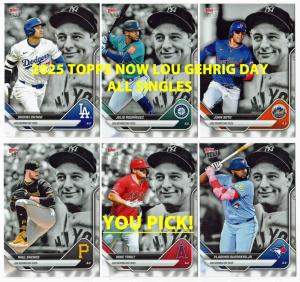 2025 Topps Now Lou Gehrig Day Card Set