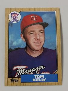 Tom Kelly 1987 Topps Minnesota Twins Card #618