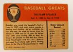 Tris Speaker 1961 Fleer Baseball Card #79