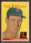 1958 Topps #1 Ted Williams Card – Low Grade