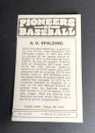 1974 Fleer Baseball A.G. Spalding Card