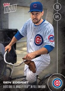 2016 Topps Now Ben Zobrist Bike Ride Card