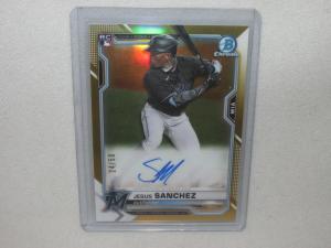 Jesus Sanchez 2021 Bowman Chrome Rookie Auto Gold 24/50