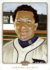 2010 Topps 206 Miguel Cabrera Detroit Tigers Card