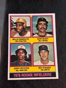 1976 Topps Rookie Infielders - Randolph, McKay, Royster, Staiger