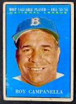 1961 Topps MVP #480 Roy Campanella Card