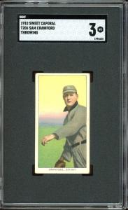 1909-11 T206 Sam Crawford Baseball Card SGC 3