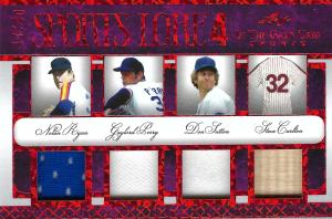 Nolan Ryan Quad Jersey/Bat Card /40