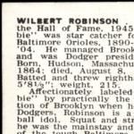1950 Wilbert Robinson Brooklyn Dodgers Sports Card
