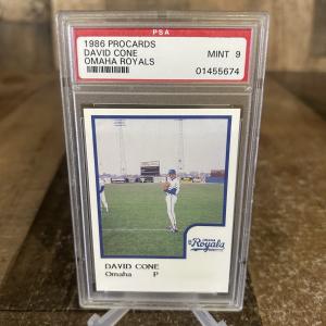 1986 David Cone Omaha Royals RC PSA 9 Card