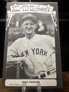 1973-80 Herb Pennock TCMA All-Time Greats Postcard