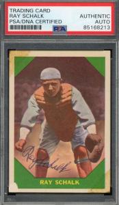 Ray Schalk Autographed 1960 Fleer Card
