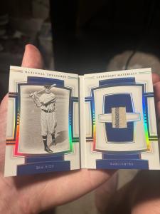 2020 Panini National Treasures Sam Rice Booklet Patch