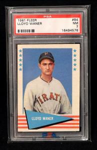 1961 Fleer Lloyd Waner Pirates Card #84 PSA 7