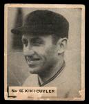 1936 World Wide Gum V355 Kiki Cuyler Baseball Card
