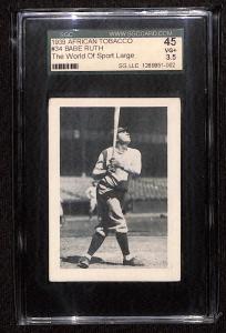 1939 African Tobacco Babe Ruth Sports Card #34