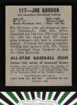 1948-49 Leaf Joe Gordon #117 Sports Card