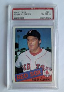 1985 Topps Roger Clemens #181 RC PSA 8
