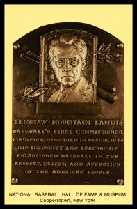 Kenesaw Landis Cooperstown Hall of Fame Postcard