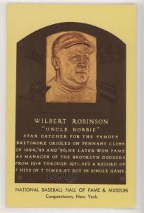 Wilbert Robinson Baseball Hall of Fame Postcard