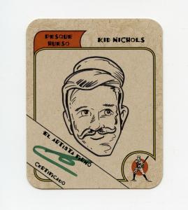 Kid Nichols Green Signed Pesque Hueso Card