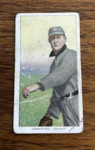 1909 T206 Sam Crawford Baseball Card - Tigers
