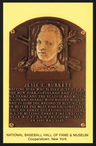 Jesse Burkett Gold Hall of Fame Postcard