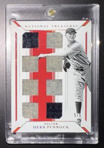 2019 Panini National Treasures Herb Pennock Jersey Card