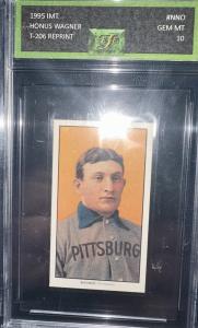 Honus Wagner T-206 Gem Mint 10 Card Reprint