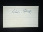 Elmer Flick Signed 3x5 Card - HOF
