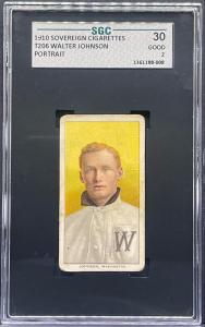 1909-11 T206 Walter Johnson Rare Sovereign Card