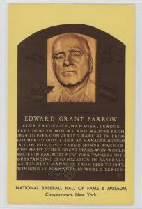1964-81 Hall of Fame Postcards Ed Barrow