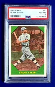 Frank Home Run Baker PSA 8 Hall of Fame Card