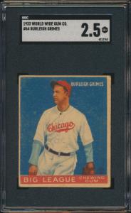 1933 Burleigh Grimes World Wide Gum Card #64