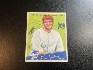 1934 Goudey R320 Heinie Manush Baseball Card
