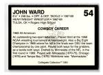 1991 Oklahoma State Cowboys #54 John Ward Card