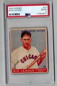 1933 Goudey Ki Ki Cuyler Chicago Cubs Card