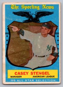 1959 Topps Casey Stengel All-Star Card