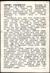 1950 Henry Chadwick Hall of Fame Card