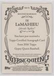 2016 Topps Gypsy Queen DJ LeMahieu Auto Card
