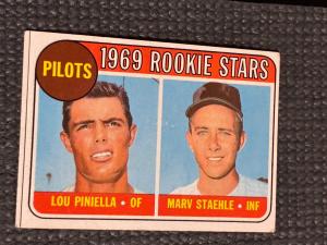 1969 Topps Pilots Rookie Stars Piniella and Staehle
