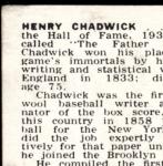 1950 Henry Chadwick Hall of Fame Card